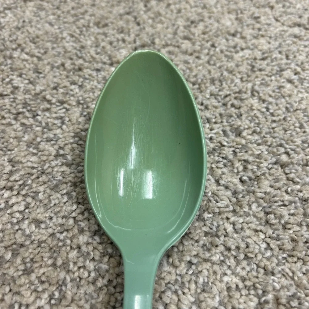 EKCO Mixing Spoon 11 Inch‎ Green Vintage USA Dishwasher Safe Plastic Utensil